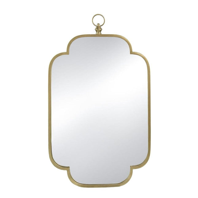 36" Gold Novelty Iron Framed Accent Mirror HomeRoots