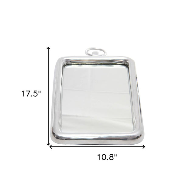 18" Silver Aluminum Framed Accent Mirror HomeRoots
