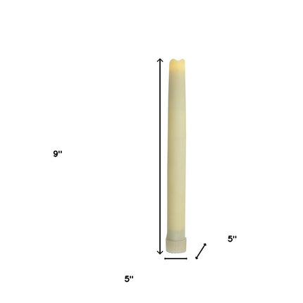 Set of Two Ivory Flameless Taper Candle HomeRoots