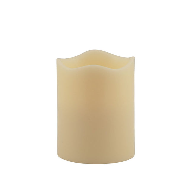5" Ivory Flameless Pillar Candle HomeRoots