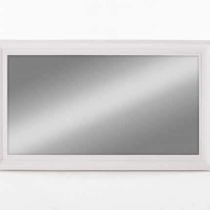 28" White Solid Wood Framed Full Length Hanging Mirror HomeRoots