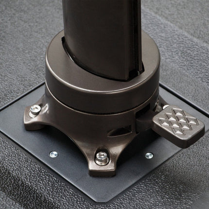 113" Dark Gray Polyester Rectangular Tilt Cantilever Patio Umbrella With Stand HomeRoots