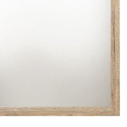 40" Natural Square Wood Framed Accent Mirror HomeRoots