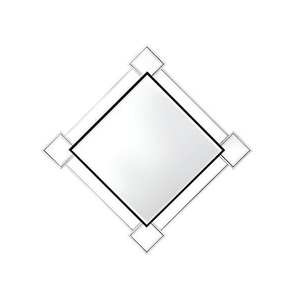 45" Gray And Black Abstract Metal Framed Accent Mirror HomeRoots