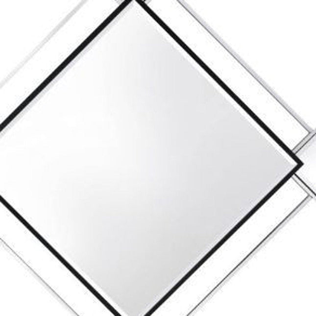 45" Gray And Black Abstract Metal Framed Accent Mirror HomeRoots