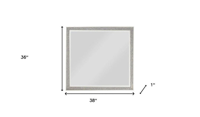 36" Square Wood Framed Mounted Dresser Mirror