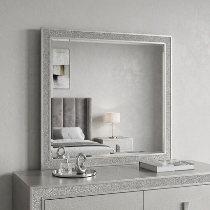 36" Square Wood Framed Mounted Dresser Mirror HomeRoots