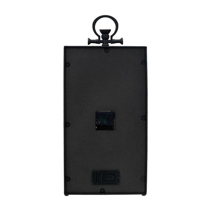 10" Black and Gold Metal and Glass Analog Vintage Style Crackle Wall Clock HomeRoots