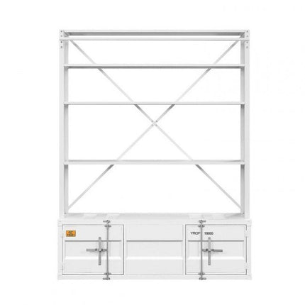 White Three Tier Bookcase HomeRoots