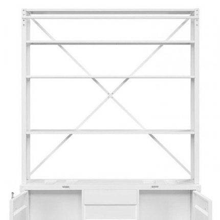 White Three Tier Bookcase HomeRoots