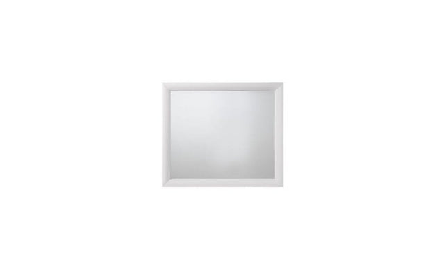 35" White Square Wood Framed Mounted Dresser Mirror