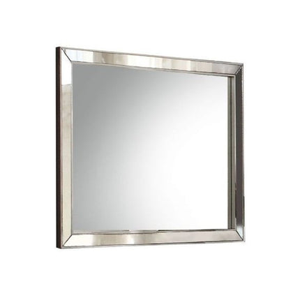 32" Platinum Wood Framed Mounted Dresser Mirror HomeRoots
