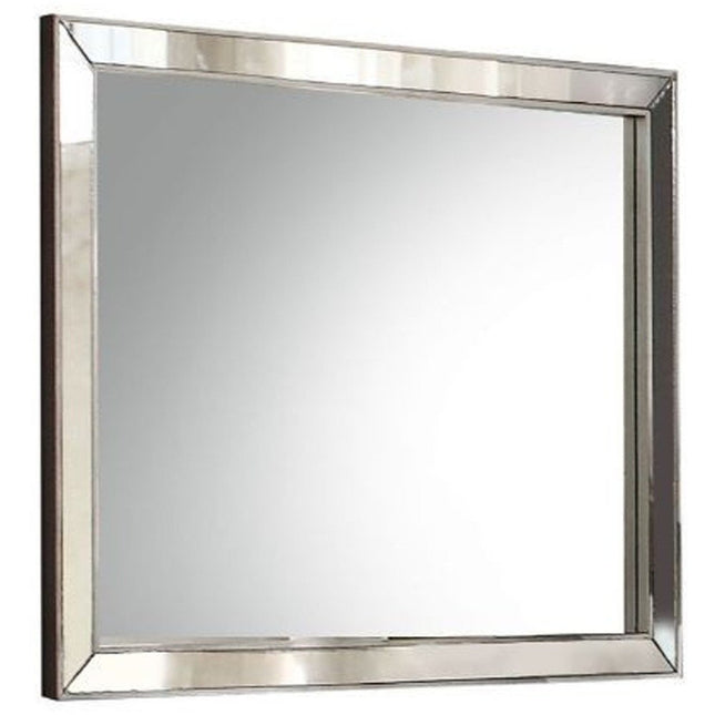 32" Platinum Wood Framed Mounted Dresser Mirror HomeRoots