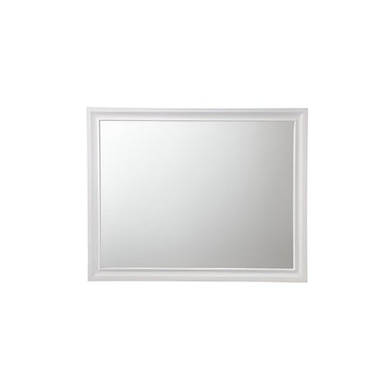 36" White Wood Framed Mounted Dresser Mirror HomeRoots