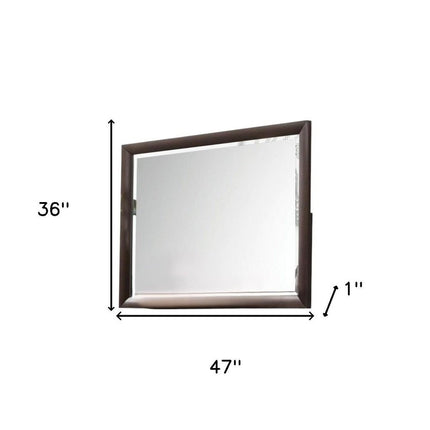 36" Merlot Wood Framed Mounted Dresser Mirror