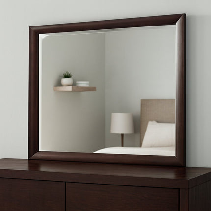36" Merlot Wood Framed Mounted Dresser Mirror HomeRoots