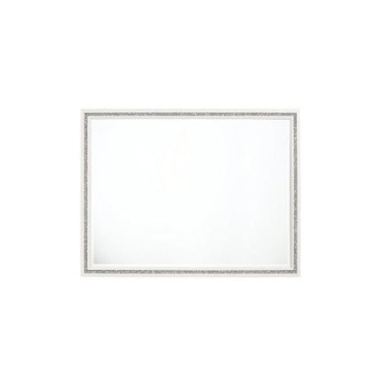 35" White Wood Framed Mounted Dresser Mirror HomeRoots