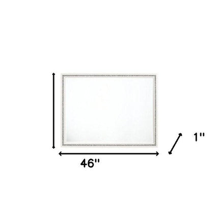 35" White Wood Framed Mounted Dresser Mirror HomeRoots