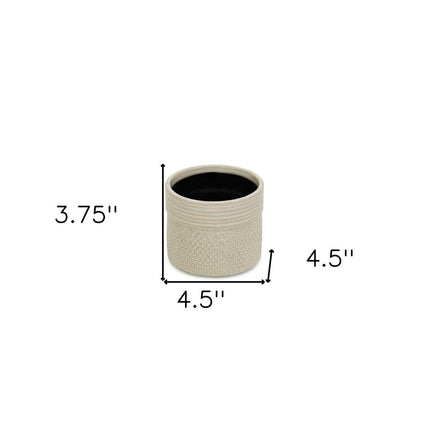 Off White Ceramic 25 Ounce Dotted Round Distressed Pot Planter HomeRoots