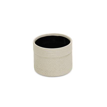 Off White Ceramic 42 Ounce Dotted Round Distressed Pot Planter HomeRoots
