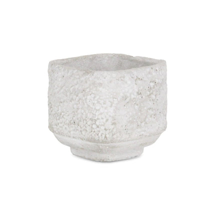 Gray Cement 106 Ounce Crackle Square Distressed Pot Planter HomeRoots