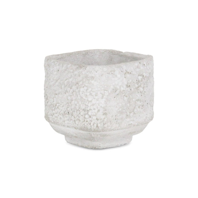 Gray Cement 106 Ounce Crackle Square Distressed Pot Planter HomeRoots