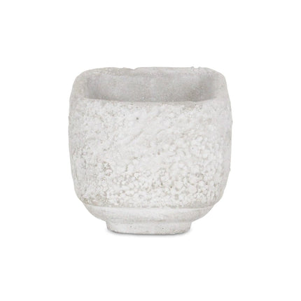 Gray Cement 106 Ounce Crackle Square Distressed Pot Planter HomeRoots