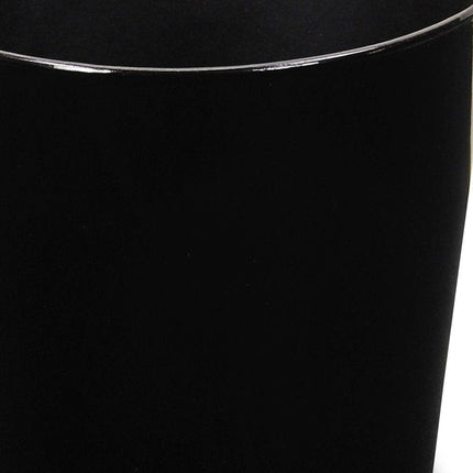 9" Black Recycled Plastic Indoor Outdoor Round Pot Planter HomeRoots