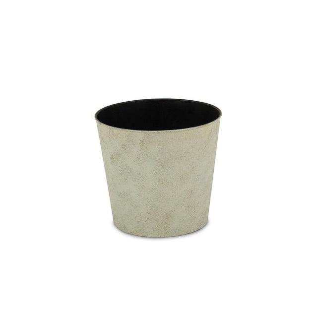 9" Gray Recycled Plastic Indoor Outdoor Round Pot Planter HomeRoots