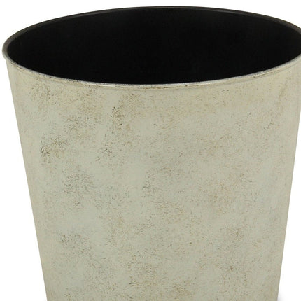 9" Gray Recycled Plastic Indoor Outdoor Round Pot Planter HomeRoots
