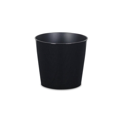 7" Black Recycled Plastic Indoor Outdoor Round Pot Planter HomeRoots