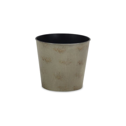 7" Gray Recycled Plastic Indoor Outdoor Round Pot Planter HomeRoots