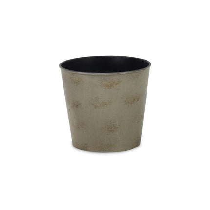 7" Gray Recycled Plastic Indoor Outdoor Round Pot Planter HomeRoots
