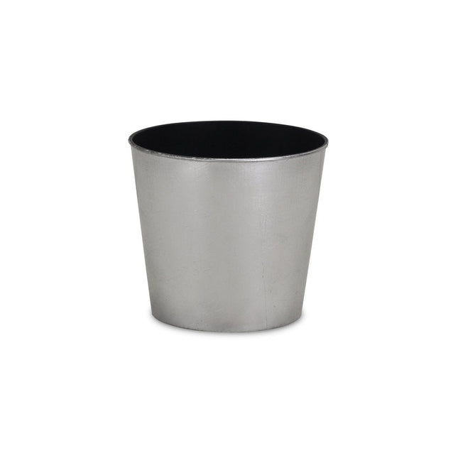7" Silver Recycled Plastic Indoor Outdoor Round Pot Planter HomeRoots
