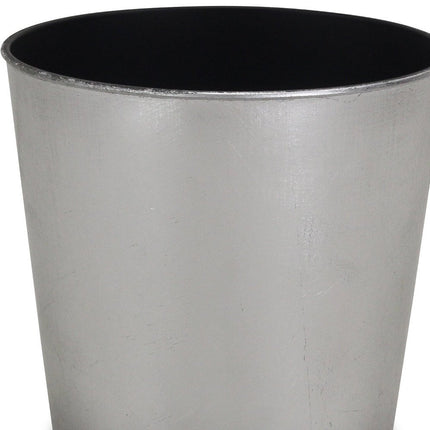 7" Silver Recycled Plastic Indoor Outdoor Round Pot Planter
