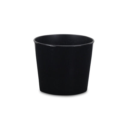 6" Black Recycled Plastic Indoor Outdoor Round Pot Planter HomeRoots