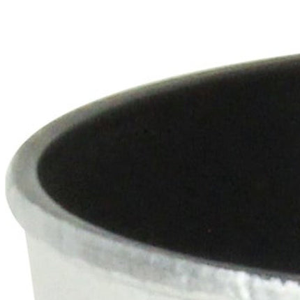 6" Silver Recycled Plastic Indoor Outdoor Round Pot Planter