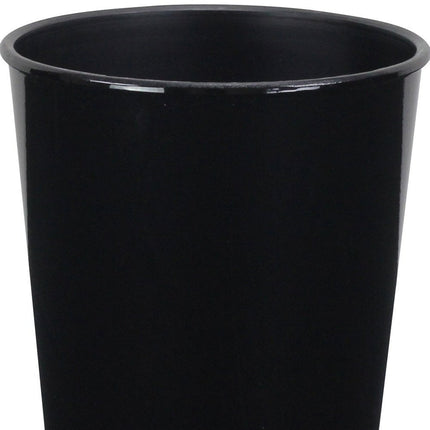 5" Black Recycled Plastic Indoor Outdoor Round Pot Planter HomeRoots