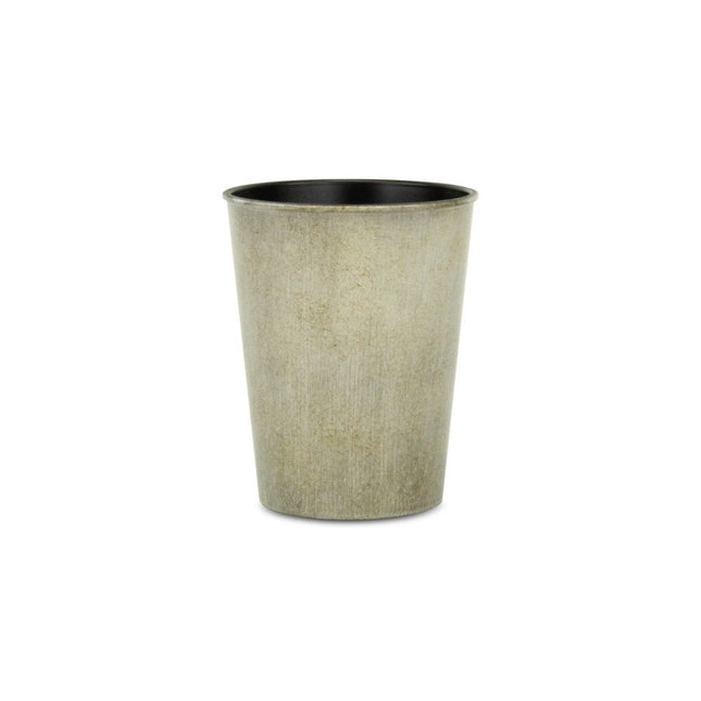 5" Gray Recycled Plastic Indoor Outdoor Round Pot Planter HomeRoots