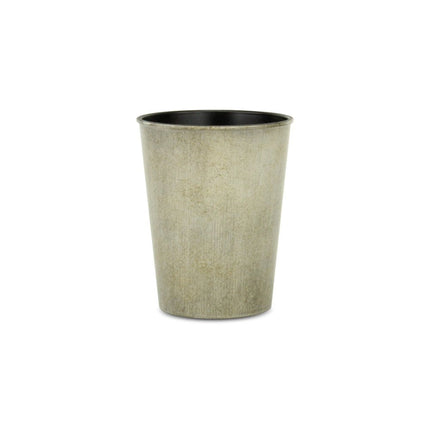 5" Gray Recycled Plastic Indoor Outdoor Round Pot Planter HomeRoots