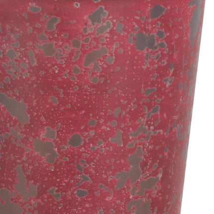 5" Red Recycled Plastic Indoor Outdoor Round Pot Planter HomeRoots