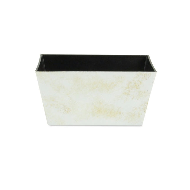 8" Cream Recycled Plastic Indoor Outdoor Rectangular Planter Box HomeRoots