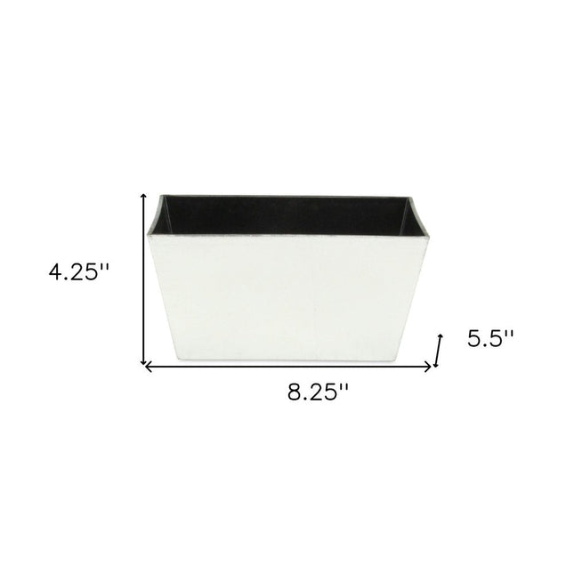8" Silver Recycled Plastic Indoor Outdoor Rectangular Planter Box HomeRoots
