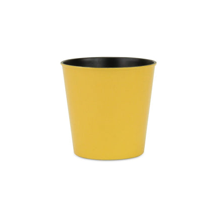 5" Yellow Recycled Plastic Indoor Outdoor Round Pot Planter HomeRoots