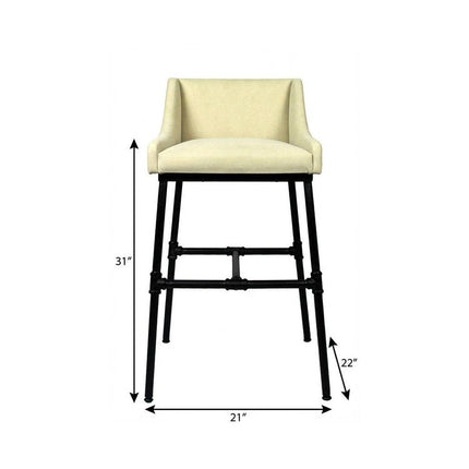 Beige and Black Linen Dining Arm Chair HomeRoots