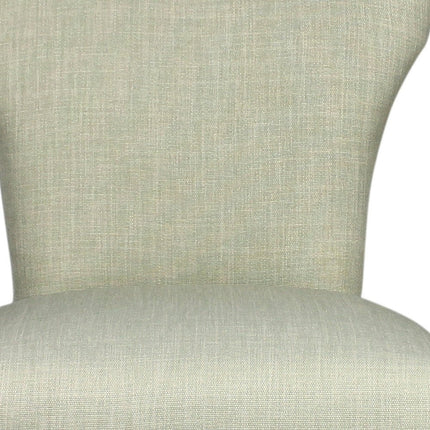Set of Two Ivory and Brown Upholstered Fabric Dining Parsons Chairs HomeRoots