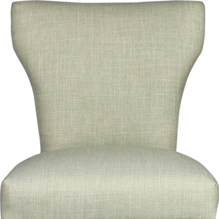 Set of Two Ivory and Brown Upholstered Fabric Dining Parsons Chairs HomeRoots
