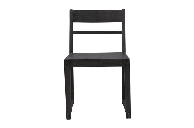Set of Two Dark Gray Ladder Back Dining Side Chairs HomeRoots