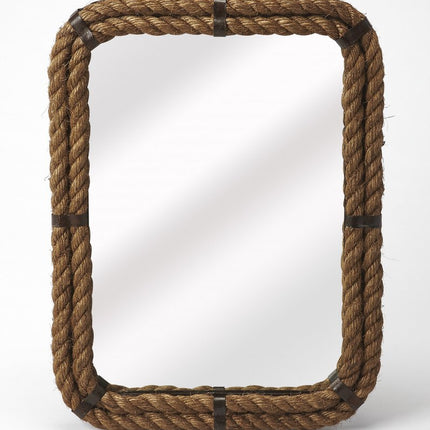 25" Brown Framed Accent Mirror HomeRoots