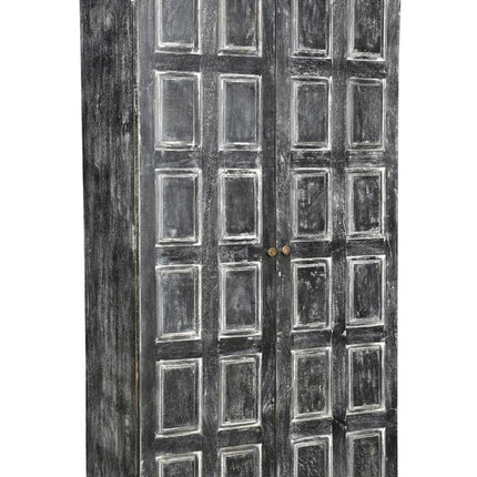 72" Dark Gray Solid Wood Pantry Or Storage Closet HomeRoots